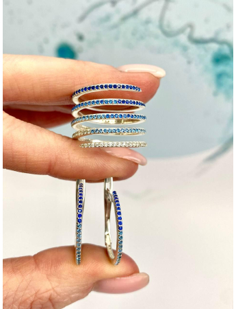 Серебряный набор кольцо и серьги Stella